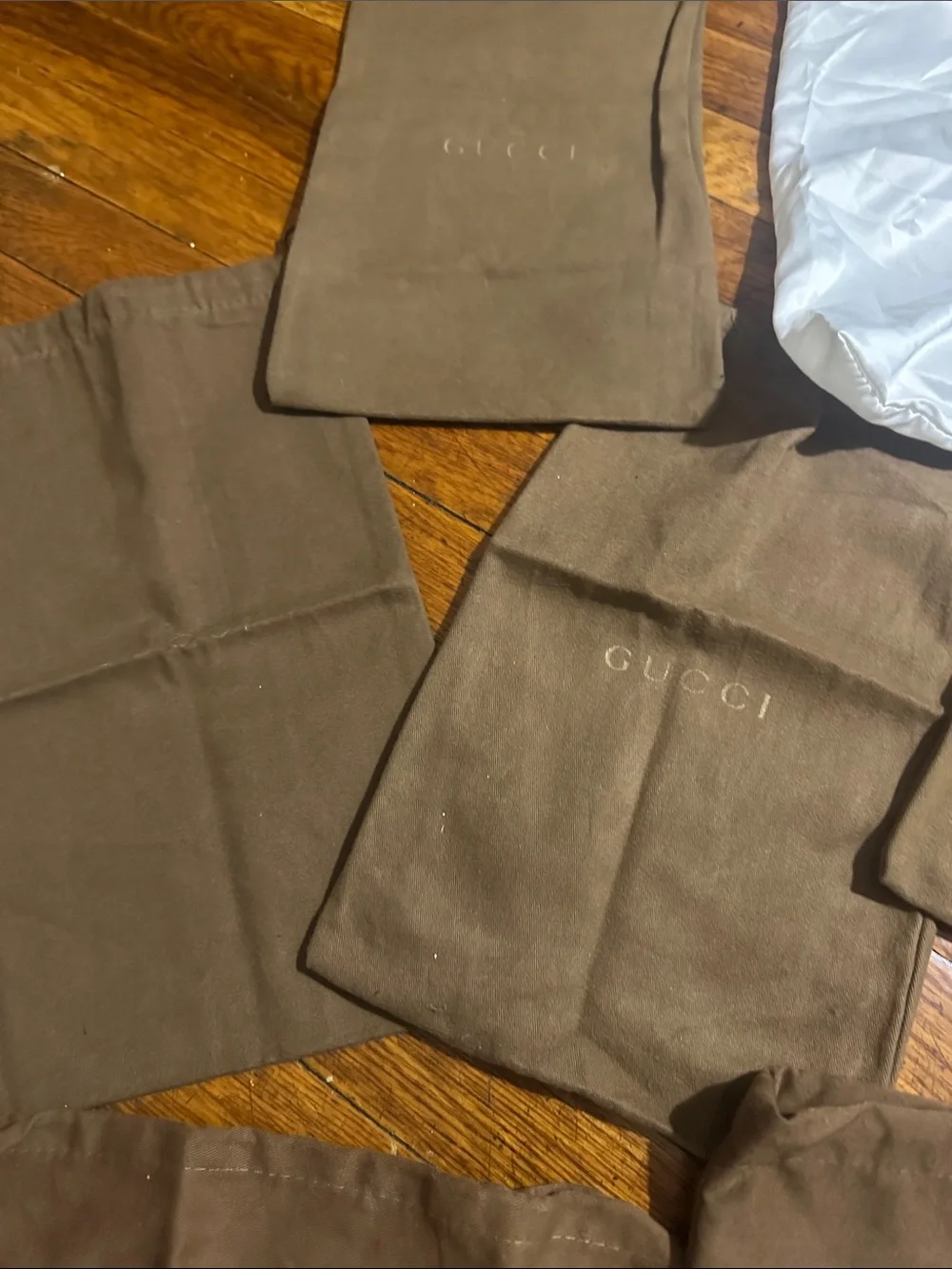 Gucci Brown and Black Dust Bag Set - Luxury Accessory Storage With a Mini Book